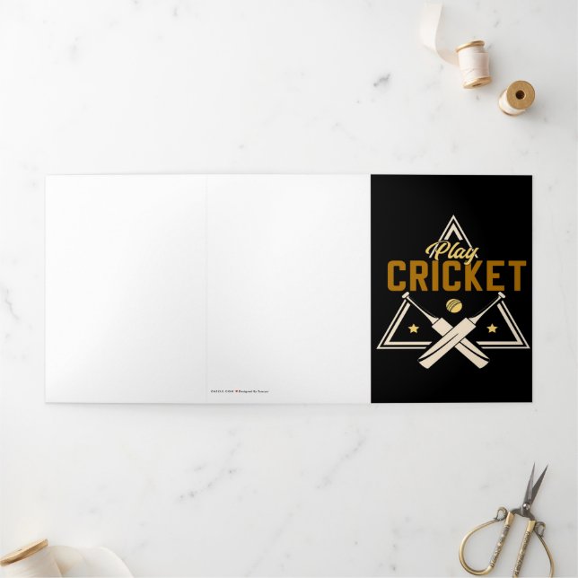 Play cricket Trifold Letter Fold Announcement (Outside)
