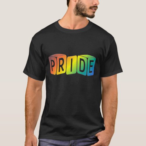 Play cubes Rainbow design Pride Baby T_Shirt