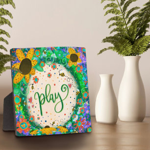 Play Cute Fun Whimsical Kids Inspirivity Plaque
