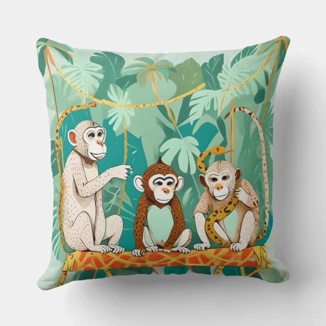 Play Date Throw Pillow (Back)