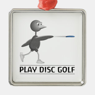 Play Disc Golf Metal Ornament