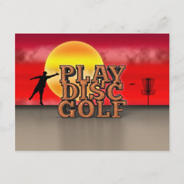 Play Disc Golf Postcard (Front)