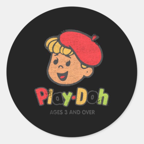 Play_Doh For Ages 3 And Over Classic Round Sticker