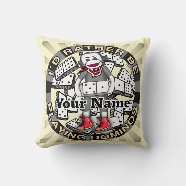 Play Dominos  Throw Pillow (Front)