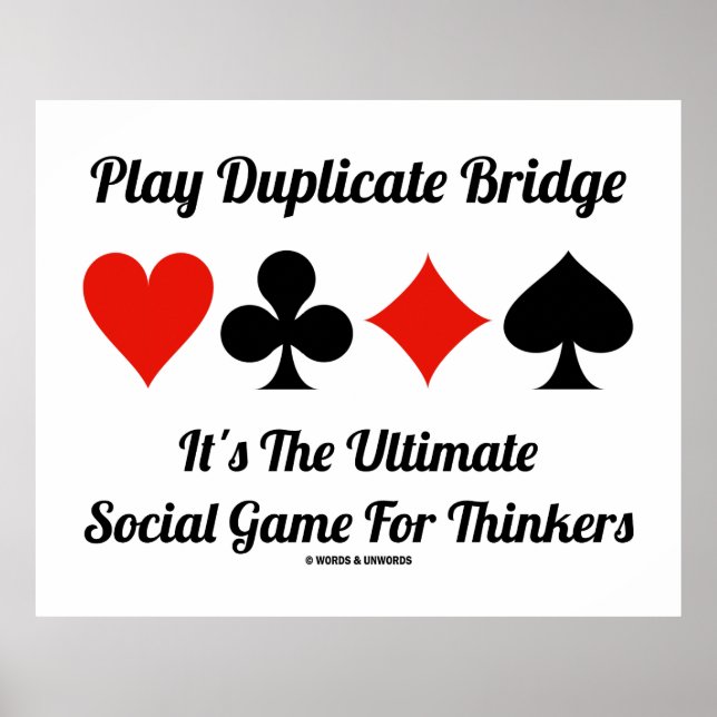 Play Duplicate Bridge It's Ultimate Social Game Poster (Front)