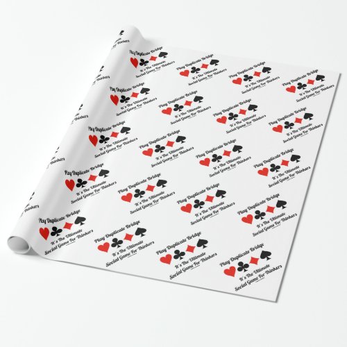 Play Duplicate Bridge Its Ultimate Social Game Wrapping Paper