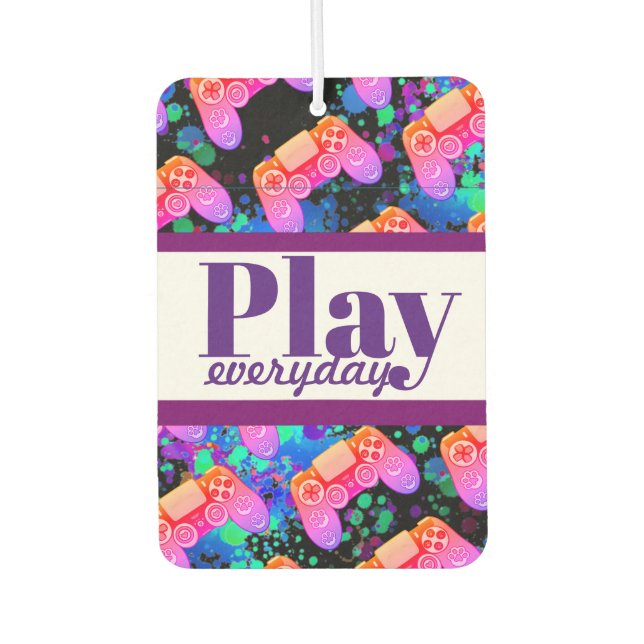Play Everyday Gaming Colourful Adventure Fun Air Freshener (Front)