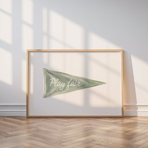 Play Fair Golf Pennant Wall Art