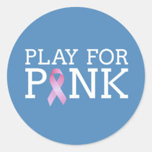 Play For Pink Breast Cancer Awareness   Sticker