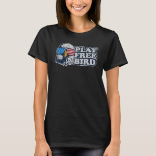 play free bird eagle American vintage 4th july T-Shirt
