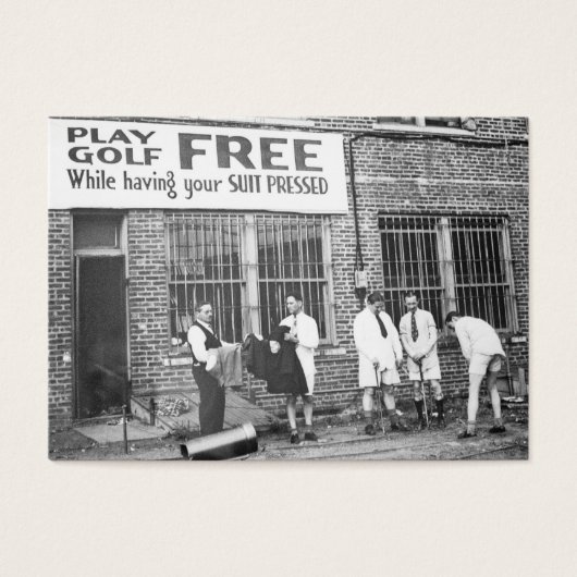 Play Golf Free (While Having Your Suit Pressed) (Front)