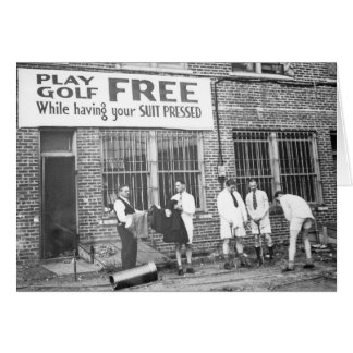 Play Golf Free (While Having Your Suit Pressed) Card