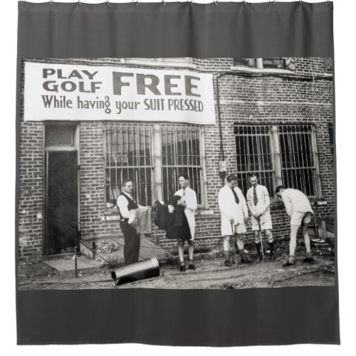 Play Golf Free While Having Your Suit Pressed Shower Curtain