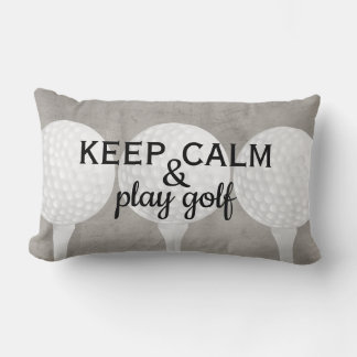 play golf quote for golfers gray and white lumbar pillow