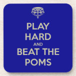 Play Hard Beat Poms Drink Coaster at Zazzle