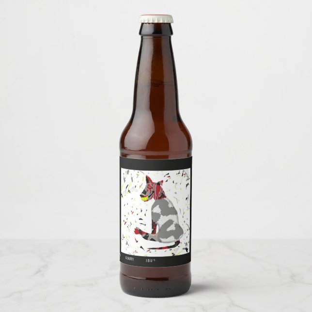 Play Hard, blank Beer Bottle Label (Front)