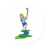 Play Hard Classic Round Sticker