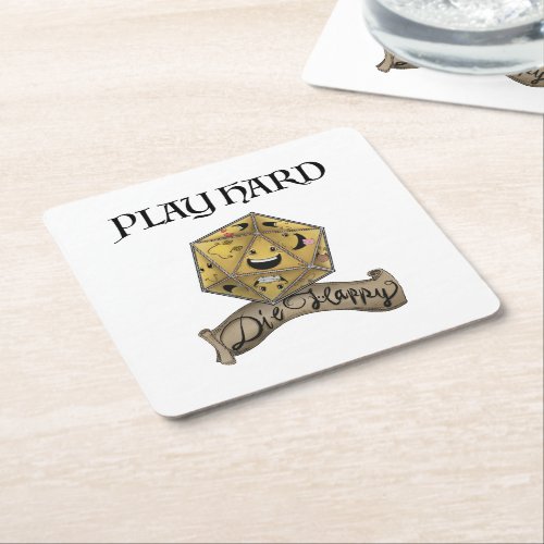 Play Hard â Die Happy Paper Coaster