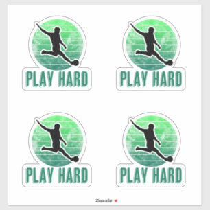Play Hard Football (Soccer) Kicker Sticker