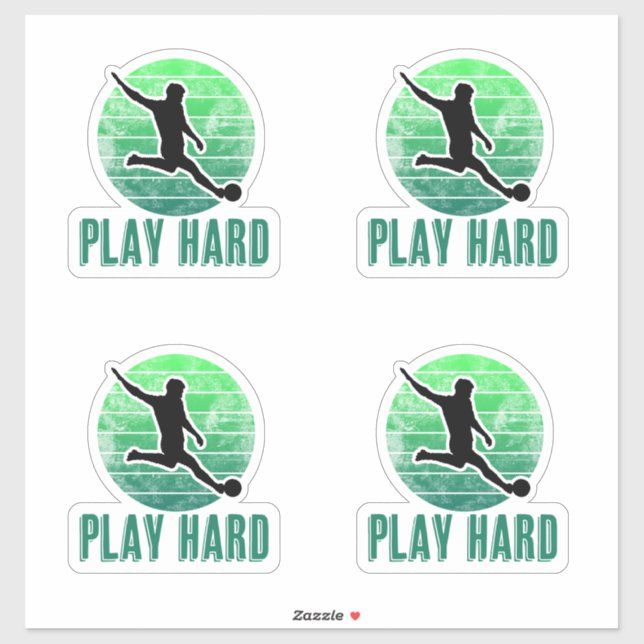 Play Hard Football (Soccer) Kicker Sticker (Sheet)