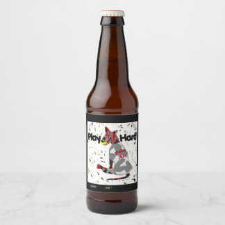 Play Hard, name and style Beer Bottle Label