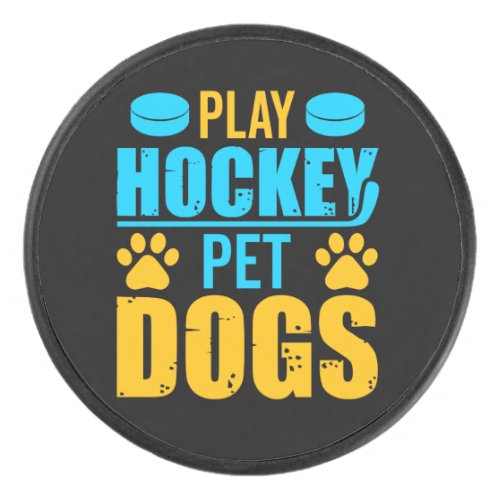 Play Hockey Pet Dogs  Hockey Puck