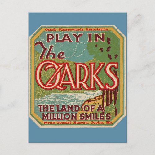 Play in the OZARKS land of a million smiles Postcard