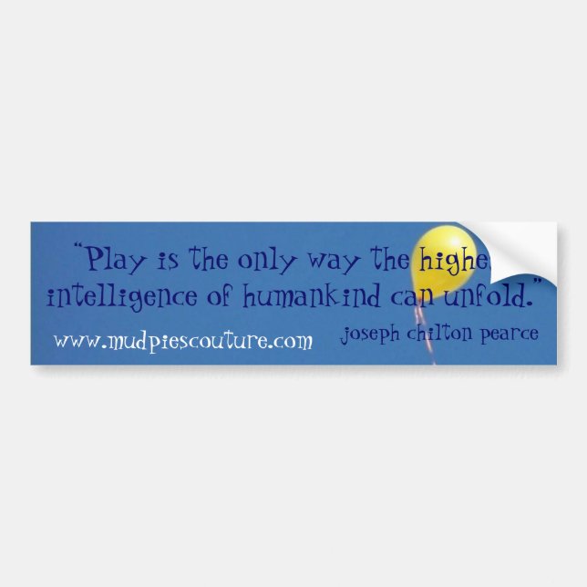 play intelligence - Customized - Customized Bumper Sticker (Front)