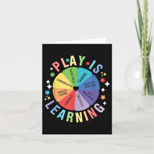 Play Is Learning Teacher Back To School First Day Card