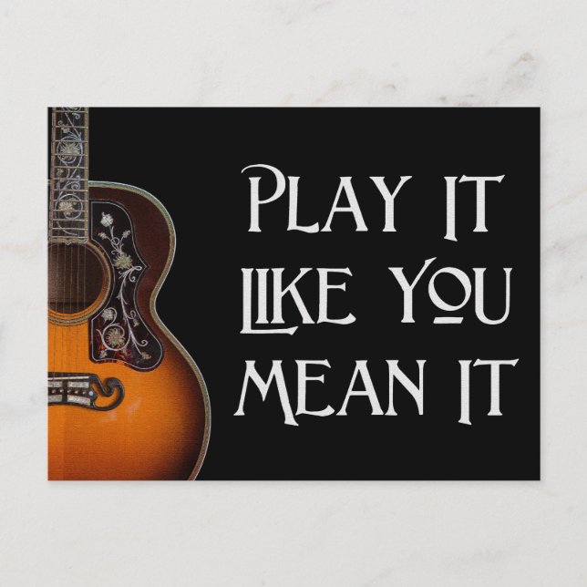 Play It Like You Mean It Postcard (Front)