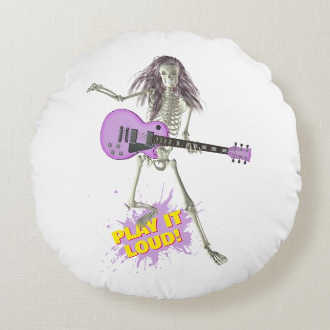 Play It Loud!  Round Pillow (Front)