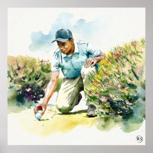 Play It Where It Lies - Golf Art Print