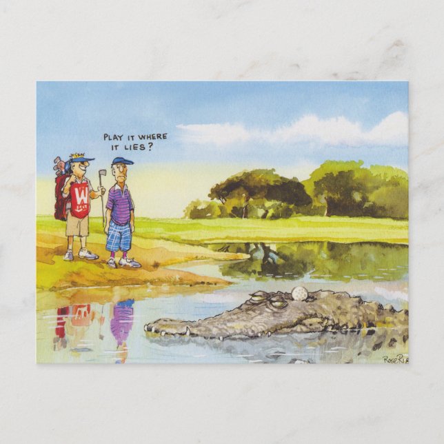 Play it where it lies postcard (Front)