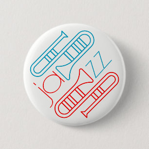 Play jazz pinback button