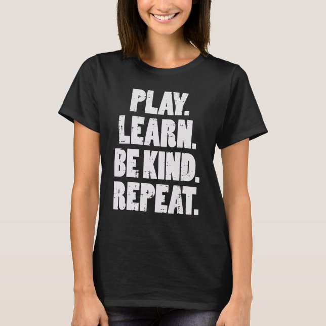 Play Learn Be Kind Repeat Kid Unity Day Orange Ant T-Shirt (Front)