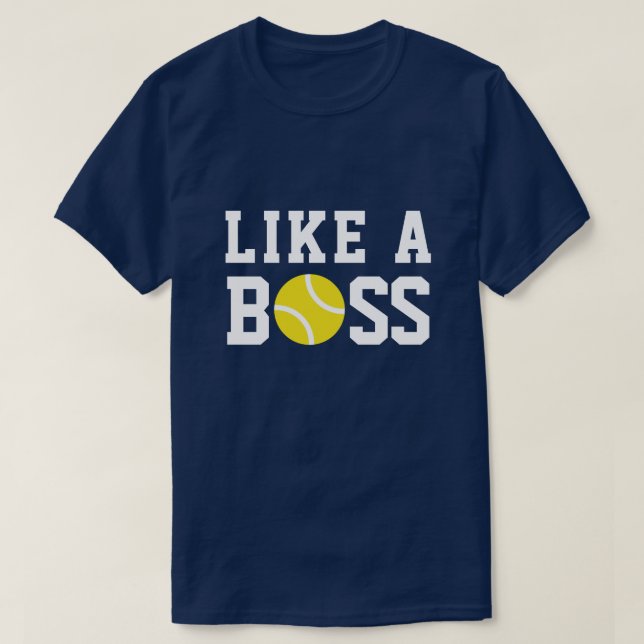 Play like a Boss tennis t shirt for men (Design Front)