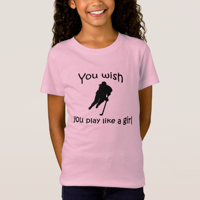 Play like a girl - hockey T-Shirt (Front)