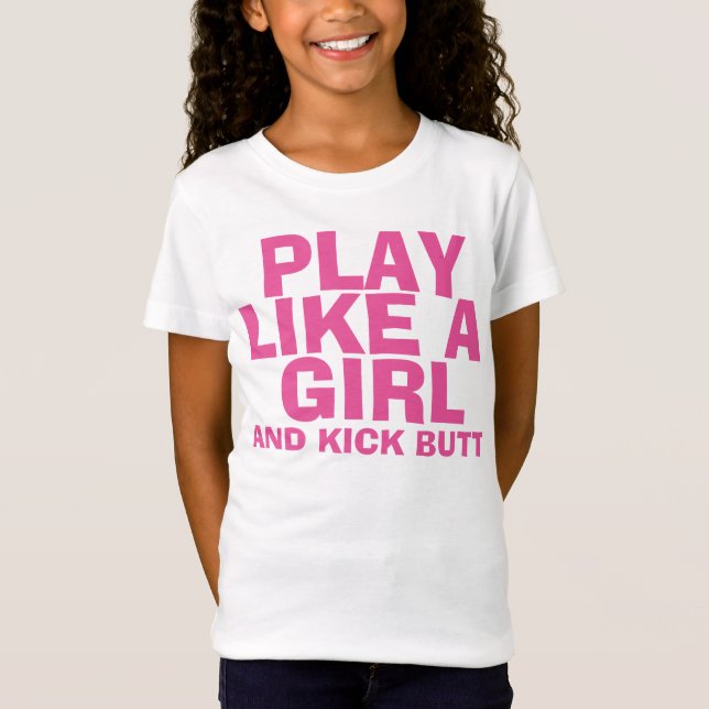 PLAY LIKE A GIRL, Kids & Teens T-shirts (Front)