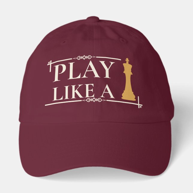 Play Like a King – Power Strategy Quote - Style B Hat (Front)