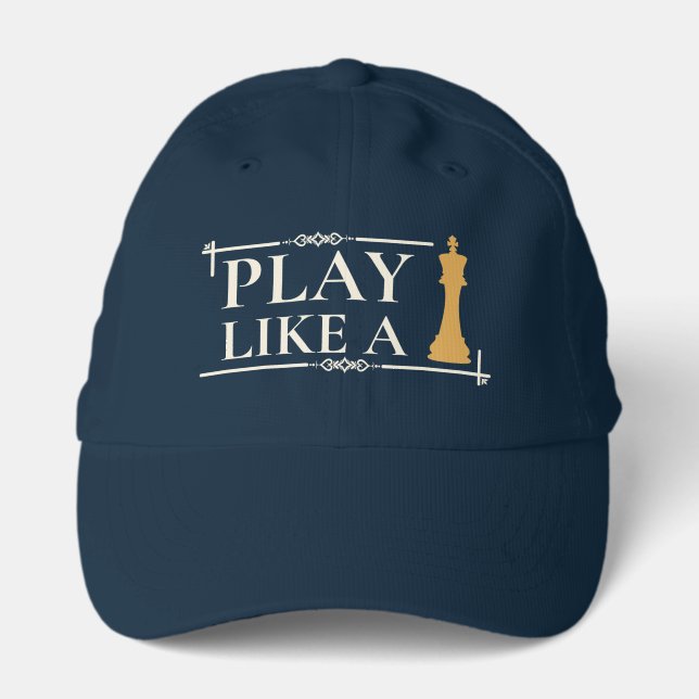 Play Like a King – Power Strategy Quote - Style B Performance Cap (Front)