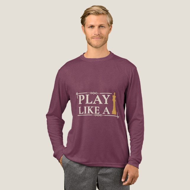 Play Like a King – Power Strategy Quote - Style B Tri-Blend Shirt (Full Front)
