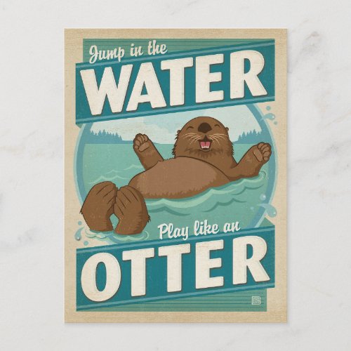 Play Like an Otter Postcard
