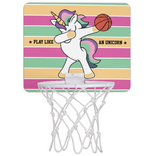 Play like and Unicorn Basketball Dabbing Unicorn Mini Basketball Hoop