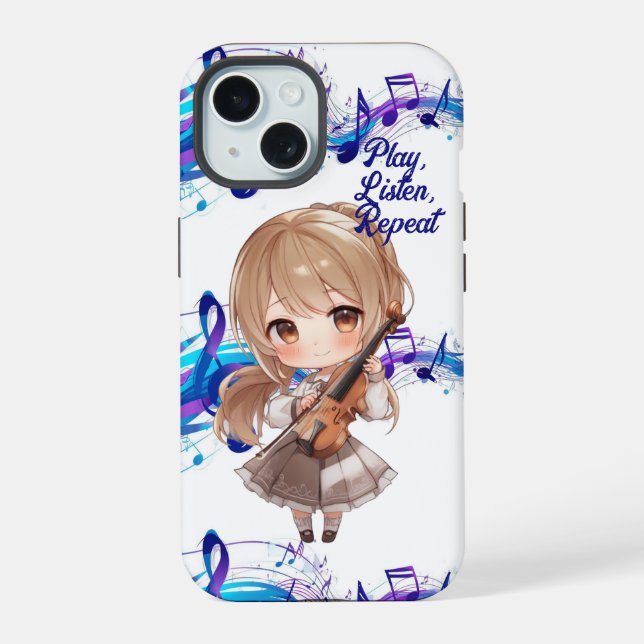 Play, Listen, Repeat Iphone Case (Back)