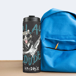 Play Louder Rock 'n' Roll Punk Tiger Guitar Thermal Tumbler