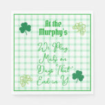 Play Mahjong Days End Y Watercolor Shamrocks Napkins