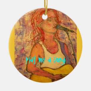 play me a song ceramic ornament