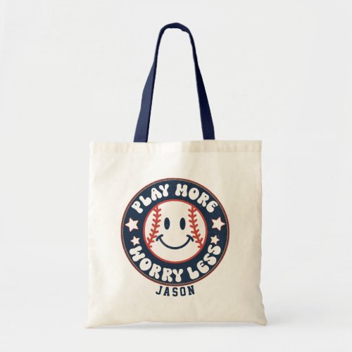 Play More Worry Less Personalized Tote Bag