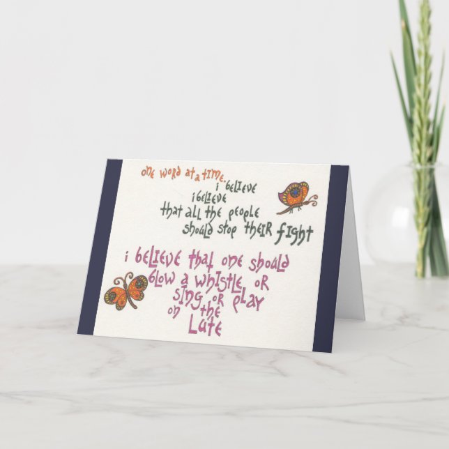 Play on the Lute Notecard (Front)