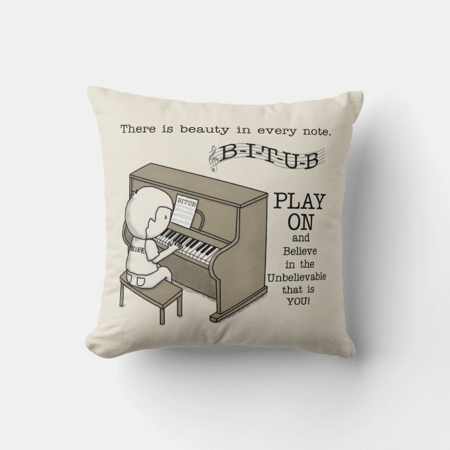 Play On Throw Pillow (Front)